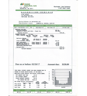 Utility Statement, Maine Gas